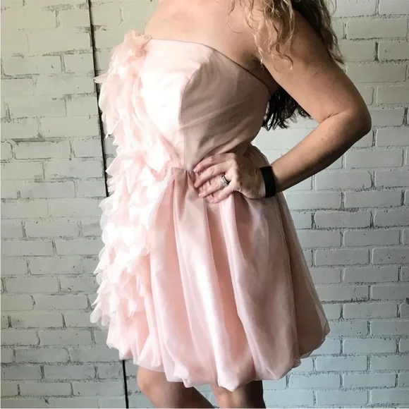 White by Vera Wang Tulle Puff Pink Dress Size 0 - Picture 3 of 8